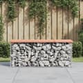 Miniatyrbild 1 av 8: Trädgårdsbänk gabion-design 103x31,5x42 cm massivt douglasträ