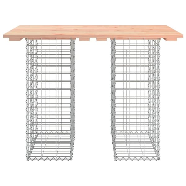 Trädgårdsbänk gabion-design 100x70x72 cm massivt douglasträ