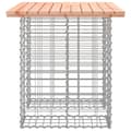 Miniatyrbild 4 av 8: Trädgårdsbänk gabion-design 100x70x72 cm massivt douglasträ