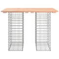 Miniatyrbild 5 av 8: Trädgårdsbänk gabion-design 100x70x72 cm massivt douglasträ