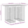 Miniatyrbild 8 av 8: Trädgårdsbänk gabion-design 100x70x72 cm massivt douglasträ