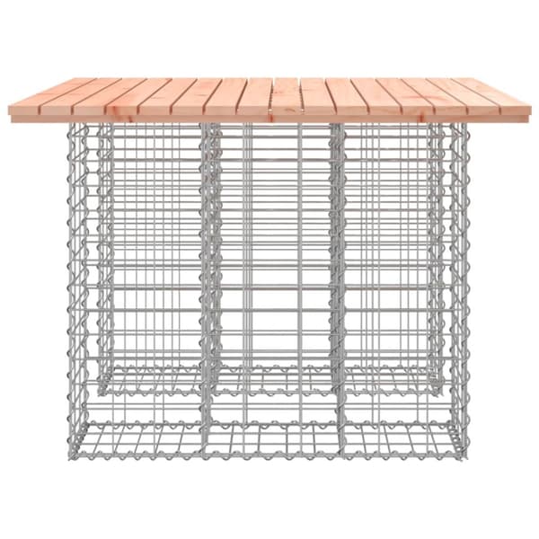 havebænk med gabiondesign 100x102x72 cm massivt douglasgran