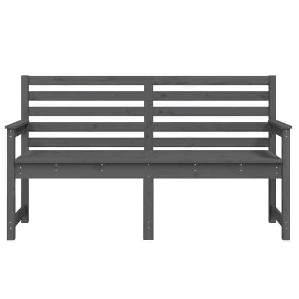 Puutarhapenkki harmaa 159,5x48x91,5 cm täysi mänty