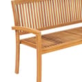 Miniatyrbild 10 av 10: Stapelbar trädgårdsbänk med dyna 159 cm massiv teak