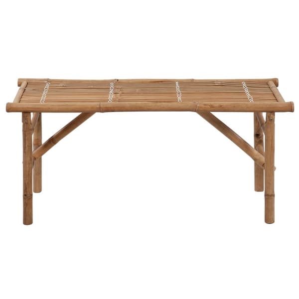 foldbar havebænk med hynde 118 cm bambus