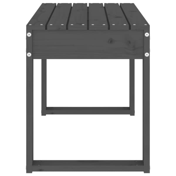 Puutarhapenkki harmaa 80x38x45 cm täysi mänty