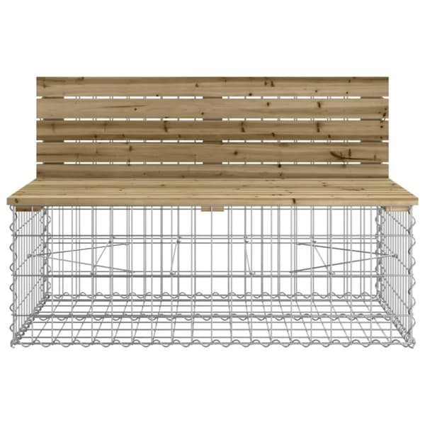 Trädgårdsbänk gabion-design 103x70x65 cm impregnerad furu