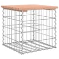 Miniatyrbillede 5 af 8: havebænk med gabiondesign 43x44x42 cm massivt douglasgran
