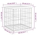 Miniatyrbillede 8 af 8: havebænk med gabiondesign 43x44x42 cm massivt douglasgran