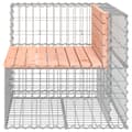 Miniatyrbild 4 av 8: Trädgårdsbänk gabion-design 92x71x65,5 cm massivt douglasträ