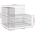 Miniatyrbild 8 av 8: Trädgårdsbänk gabion-design 92x71x65,5 cm massivt douglasträ