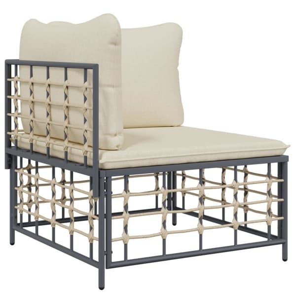 hjørnemoduler til havesofa 2 stk. med hynder polyrattan