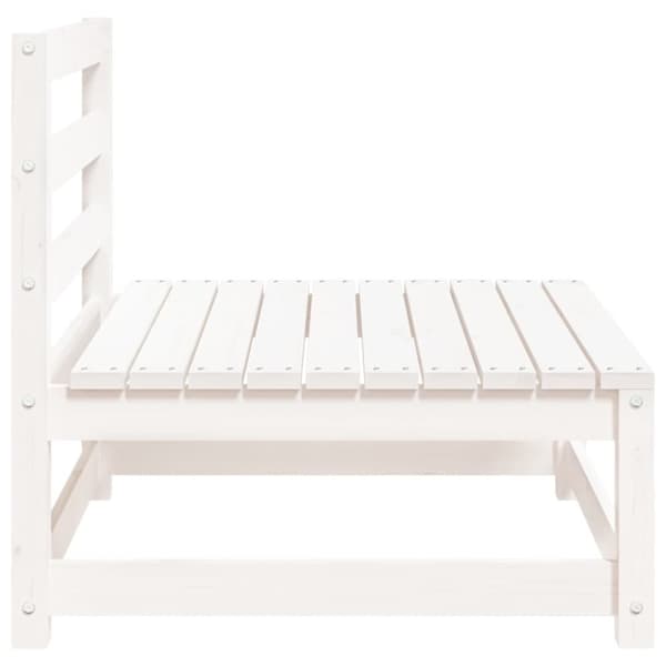 sofamodul til havesofa 70x70x67 cm uden armlæn massivt fyr hvid