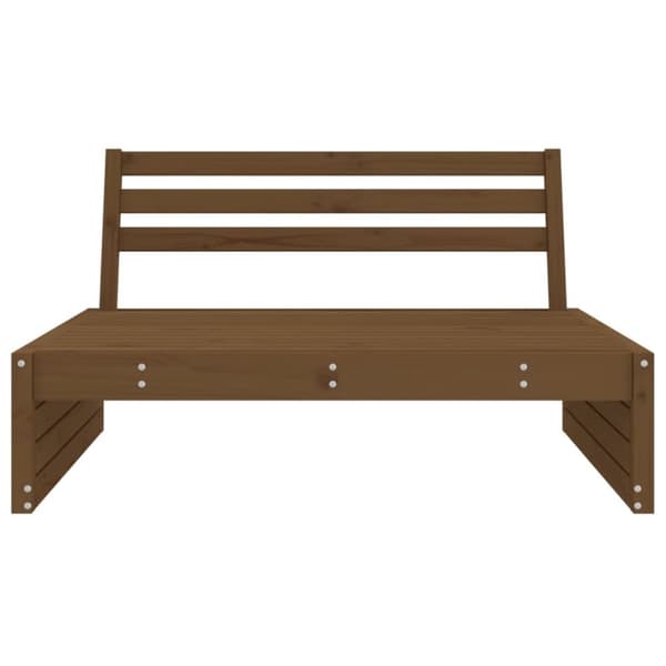 midtermodul til havesofa 120x80 cm massivt fyrretræ gyldenbrun