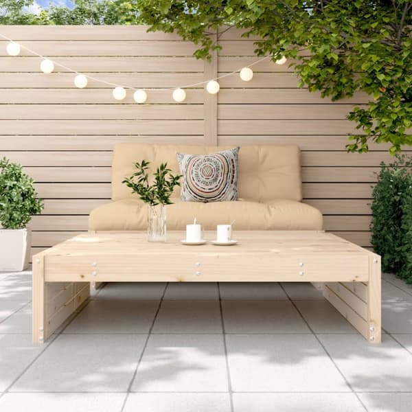 Fotpall för trädgården 120x80 cm massiv furu