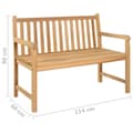 Pikkukuva 6 / 6: Puutarhapenkki 114 cm täysi tiikki