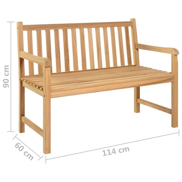 Puutarhapenkki 114 cm täysi tiikki