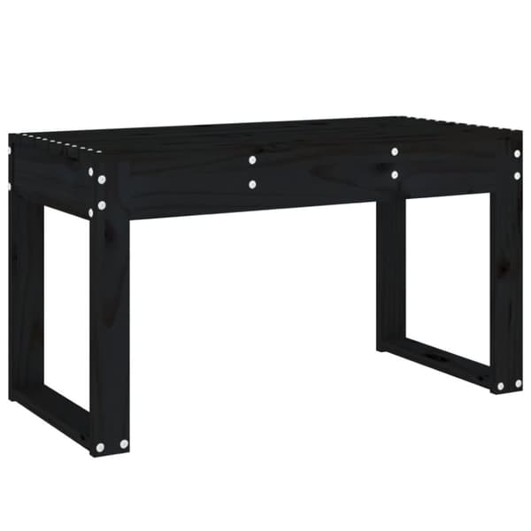 havebænk 80x38x45 cm massivt fyrretræ sort