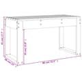 Miniatyrbillede 8 af 8: havebænk 80x38x45 cm massivt fyrretræ sort