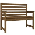 Miniatyrbild 2 av 7: Trädgårdsbänk honungsbrun 109x48x91,5 cm massiv furu