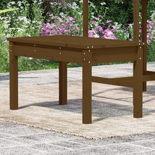 Trädgårdsbänk honungsbrun 80x44x45 cm massiv furu