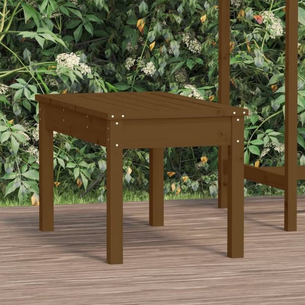 Trädgårdsbänk honungsbrun 80x44x45 cm massiv furu