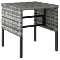 Miniatyrbillede 4 af 8: fodskamler med hynder 4 stk. til haven polyrattan grå