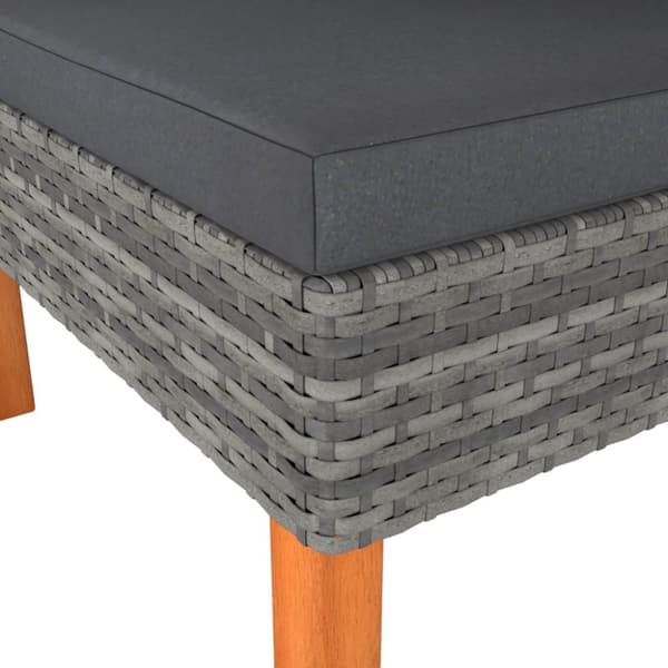 hjørnedele til sofa 2 stk. polyrattan og massivt eukalyptustræ