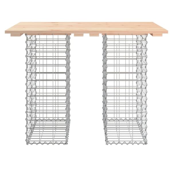 Trädgårdsbänk gabion-design 100x70x72 cm massiv furu
