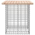 Miniatyrbild 4 av 8: Trädgårdsbänk gabion-design 100x70x72 cm massiv furu
