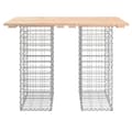 Miniatyrbild 5 av 8: Trädgårdsbänk gabion-design 100x70x72 cm massiv furu