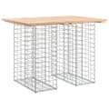 Miniatyrbild 2 av 8: Trädgårdsbänk gabion-design 100x70x72 cm massiv furu