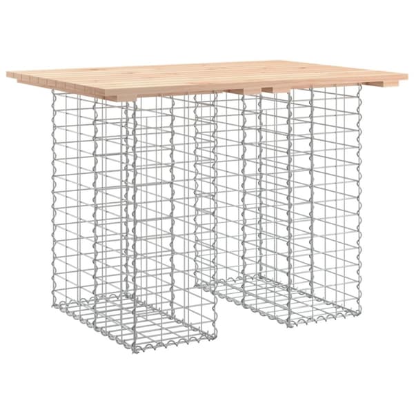 Trädgårdsbänk gabion-design 100x70x72 cm massiv furu
