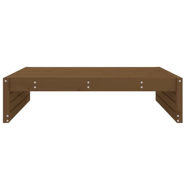 udendørs fodskammel 120x80 cm massivt fyrretræ honningbrun