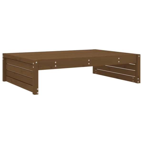 udendørs fodskammel 120x80 cm massivt fyrretræ honningbrun