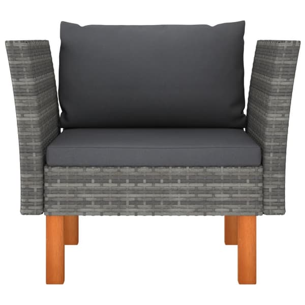 havesofa polyrattan og massivt eukalyptustræ
