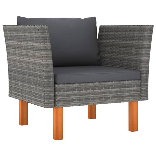 havesofa polyrattan og massivt eukalyptustræ