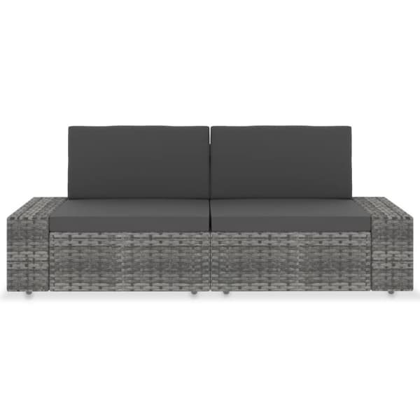 Modulsoffa 2-sits konstrotting grå