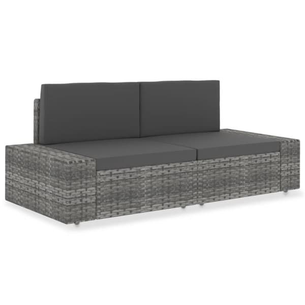 Modulsoffa 2-sits konstrotting grå