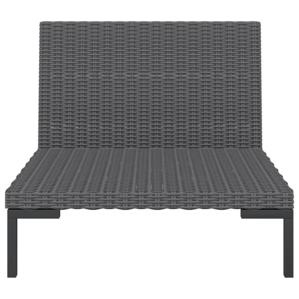 moduler til havesofa 2 stk. med hynder halvrundt polyrattan