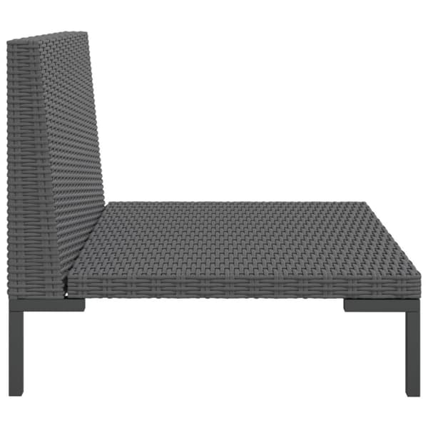 moduler til havesofa 2 stk. med hynder halvrundt polyrattan