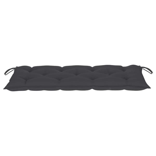 foldbar havebænk med hynde 118 cm bambus