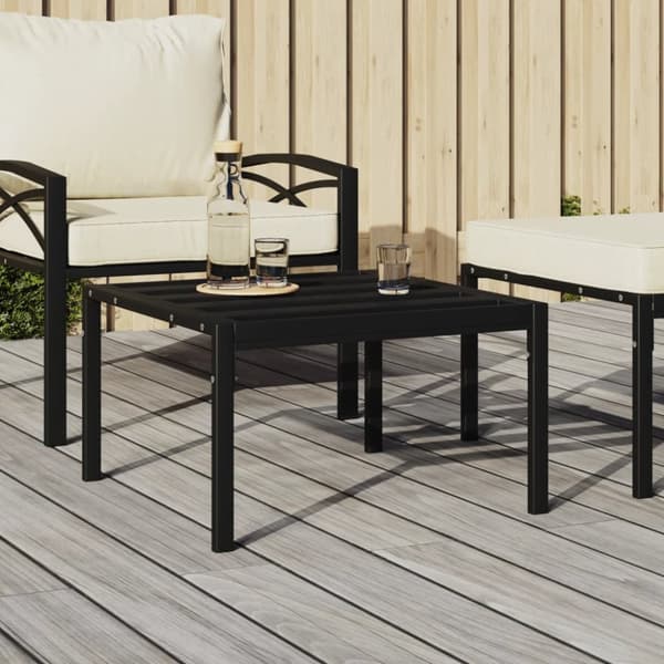 loungebord 60x60x35 cm stål sort