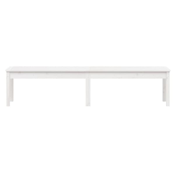 2-personers havebænk 203,5x44x45 cm massivt fyrretræ hvid