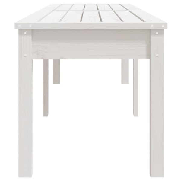 2-personers havebænk 203,5x44x45 cm massivt fyrretræ hvid