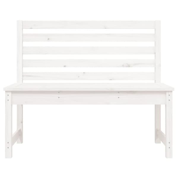 havebænk 109 cm massivt fyrretræ hvid