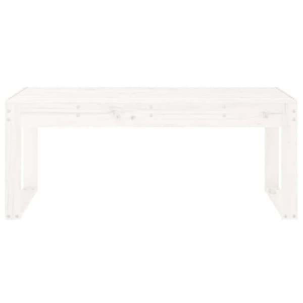 havebænk 110x38x45 cm massivt fyrretræ hvid