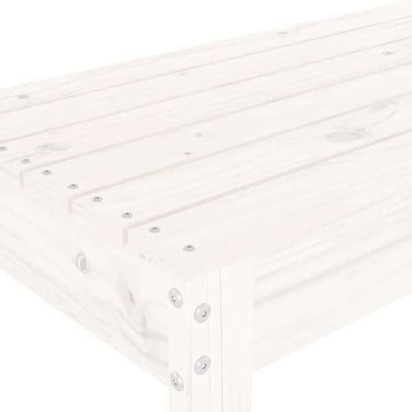 havebænk 110x38x45 cm massivt fyrretræ hvid