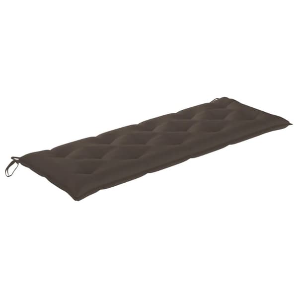 Stapelbar trädgårdsbänk med dyna 159 cm massiv teak