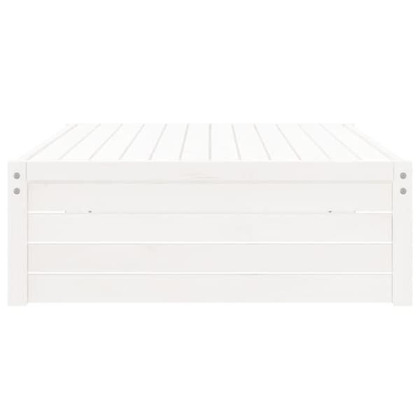 udendørs fodskammel 120x80 cm massivt fyrretræ hvid